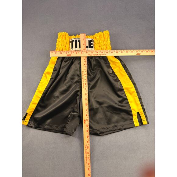 Title Boxing Shirts - Set of 2, Blk/Yellow Satin Blk/Wht Polyester, Men's Small - Picture 10 of 14